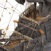 Occre 14010 1/50 Ölçek, Flying Dutchman, 78 cm. Yelkenli Efsanevi Hayalet Gemi, Ahşap Model Kiti thumbnail 4