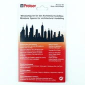 Preiser 80992 1/200 Ölçek, Ayakta Duran İnsanlar, Boyasız Plastik Figürleri, 18 Adet thumbnail 3