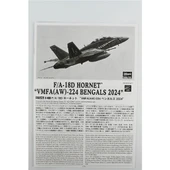 Hasegawa 7545 1/48 Ölçek, F/A-18 D Hornet -VMFA(AW)-224 Bengals 2024, Savaş Uçağı Plastik Model Kiti thumbnail 3