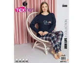 Tekten 3680 Soft Penye Battal Kadın Pijama Takımı thumbnail 2