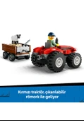 Lego City Römorklu Kırmızı Çiftlik Traktörü ve Koyun 60461 Lisanslı Ürün thumbnail 3