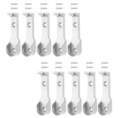 Uzun Askı Flanşı Dolap Boru Sabitleme Kıyafet Elbise Askı Flanş Aparatı Krom 70 mm ( 5 Çift ) thumbnail 5