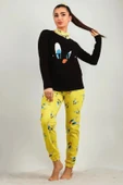 İpek Twetty Baskılı Uzun Kol Pijama Takımı M BEDEN thumbnail 1