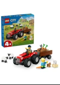 Lego City Römorklu Kırmızı Çiftlik Traktörü ve Koyun 60461 Lisanslı Ürün thumbnail 1