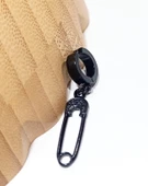 Monalisa Home Çelik Siyah Figürlü Unisex Küpe - 1