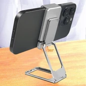 OLLEVRA 360 derece Dönen Tüm Telefon Tipleri İle Uyumlu Metal Telefon Standı Braket thumbnail 3
