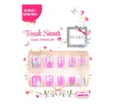 Lukky Yıldız Baskılı Yapışkanlı Takma Tırnak Seti thumbnail 1