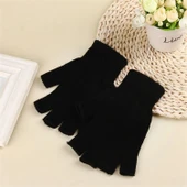 Tiriko Kadın Kesik Eldiven Siyah - 1