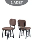 Elfin Mutfak Sandalyesi Yemek Odası Bahçe Balkon Otel Restoran Kafe Sandalyesi - 1 Adet - Kahverengi - 2