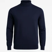 Slim Fit Polo Yarım Balıkçı Uzun Kol Erkek Triko - 7425 - 4