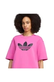 adidas Kadın Pembe T-shirt SPACER TRF TEE JV7224 - 5