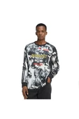 adidas  Erkek Siyah  Sweatshirt AOP LS JERSEY KG2680 thumbnail 5