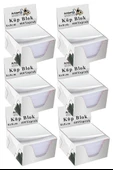 Masaüstü Küp Blok Not Kağıdı 6 Paket 8x8 cm Beyaz Küp Not Kağıdı Kare Kağıt Beyaz Boş Kağıt 400 Yaprak Hatırlatma Ofis thumbnail 1