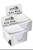 Masaüstü Küp Blok Not Kağıdı 2 Paket 8x8 cm Beyaz Küp Not Kağıdı Kare Kağıt Beyaz Boş Kağıt 400 Yaprak Hatırlatma Ofis thumbnail 1