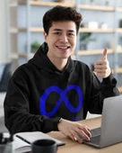 Yazılımcılara Özel Meta Developer Baskılı, Unisex, Kapüşonlu Regular Hoddie Kangru Sweat, 3'lü Paket thumbnail 2