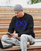 Yazılımcılara Özel Meta Developer Baskılı, Unisex, Sıfır Yaka Regular Sweatshirt, 2'li Takım thumbnail 6