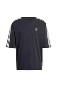 adidas Erkek  Siyah  T-shirt Oversize tee IZ1832 thumbnail 2