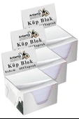 Masaüstü Küp Blok Not Kağıdı 3 Paket 8x8 cm Beyaz Küp Not Kağıdı Kare Kağıt Beyaz Boş Kağıt 400 Yaprak Hatırlatma Ofis thumbnail 1