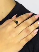 Doğal Taş Oniks Doğal Taşlı Antik Model Kadın Ayarlanabillir Yüzük euy81o thumbnail 2