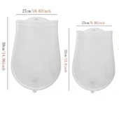 OLLEVRA Orta Hamur Torbası Silikon Şeffaf Hamur Yoğurma Torbası Ekmek Makarna Mantı Hamuru thumbnail 3