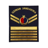 Uzman Jandarma 8 Kademeli Çavuş 3D Rütbe, 2025 Yeni Tip, Bir Çift Cırtlı, Standart Ölçü, 1.sınıf - 1