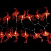 OLLEVRA 10lu Pilli Led Flamingo Dekoratif Işık Zinciri Aydınlatma 1,5 Mt thumbnail 5