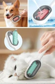 OLLEVRA Su Hazneli Kedi ve Köpek Tüyü Toplamama Fırçası Su Hazneli Pet Tarağı thumbnail 7