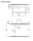 Bocchi Milano Tezgah Üstü Lavabo 80 cm Parlak Siyah 1377-005-0126 thumbnail 2