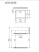Bocchi Milano 50 cm Çanak Lavabo Mat Antrasit 1215-020-0125 thumbnail 2