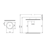 Bocchi Sottile Slim Çanak Lavabo 38 cm Mat Buz Mavi 1478-029-0125 thumbnail 2