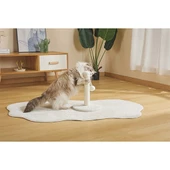 M-Pets My First Ponponlu Kedi Tırmalama Tahtası Beyaz 24x24x30 Cm thumbnail 3