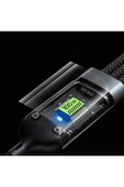 3in1 100w Hızlı Şarj Ve Data Kablosu, 1.2m Halat Örgü Kırılmaz Uç, Usb-c Lightning Micro Uyumlu, Dayanıklı Çoklu Cihaz Şarj Kablosu thumbnail 4