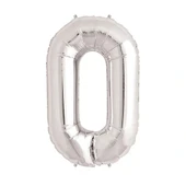 Litae Trend Gümüş Rengi Folyo Rakam Balon 1 Metre thumbnail 1
