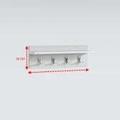 Kenzlife elbise askılığı askılık vettini038 byz 20*038*12 metal gri 4 adet askı portmanto thumbnail 4