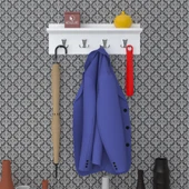 Kenzlife elbise askılığı askılık vettini038 byz 20*038*12 metal gri 4 adet askı portmanto thumbnail 1