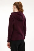 Lumberjack 7CT657 Wb Kadın Mor Kapüşonlu Polar Ceket 101782303 thumbnail 2