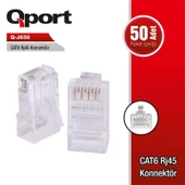 Qport Q-j650 Cat6 50 Lik Rj-45 Konnektör - 1