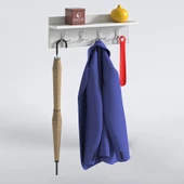 Kenzlife elbise askılığı askılık vettini038 byz 20*038*12 metal gri 4 adet askı portmanto thumbnail 2