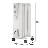 Suochao Elektrikli Termostat Yağlı Radyatör Isıtıcı 5 Dilimli 1000w - 2