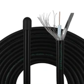 Mag Rg6/u6 Bakır Cu/cu 80 Tel Siyah Anten Kablosu (100 Metre) - 2