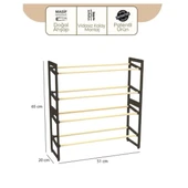 4 Katlı Ahşap Ayakkabılık thumbnail 2