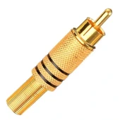 Powermaster Pm-1290 Tos Rca Fiş Metal Gold Erkek Konnektör thumbnail 2