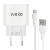 Weko Wk-21441 Pdu Qc 3.0 Amper Telefon Şarj Adaptörü + Micro Usb Kablo thumbnail 2
