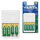 Varta Plug Aa/aaa Kalem Pil Şarj Cihazı Aleti - 4 Adet 2100mah Aa Hr6 Nı-mh Şarj Edilebilir Pil Hediyeli - 1