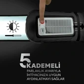 Zmr Zmr-385 Katlanır Şişirilebilir Beyaz Ledli Aydınlatma Tüpü Usb Ve Güneş Enerjisi Şarjlı Armatür - 3