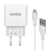 Weko Wk-21436 2.1 Amper Telefon Şarj Adaptörü + Micro Usb Kablo thumbnail 2