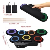 Magicvoice G3002r 7 Ped Gökkuşağı Renkli Elektronik Roll Up Davul Kiti thumbnail 3