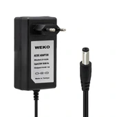 Weko 14.4 Volt - 1 Amper 5.5*2.5 Uçlu Plastik Işıklı Kasa Priz Tip Adaptör - 1
