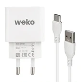 Weko Wk-21435 M7 2.1 Amper Telefon Şarj Adaptörü + Type-c Kablo - 2