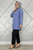 KADIN KOLYE DETAYLI TAŞLI TESETTÜR TUNİK - 5